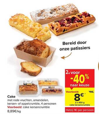 Carrefour Cake aanbieding