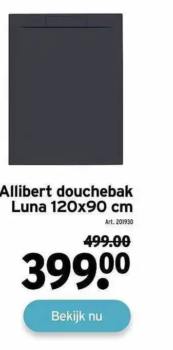 GAMMA Allibert douchebak luna aanbieding