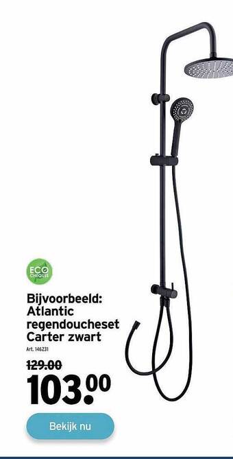 GAMMA Atlantic regendoucheset carter zwart aanbieding