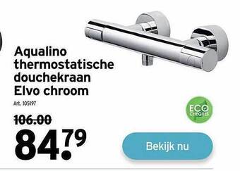 Aqualino thermostatische douchekraan elvo chroom