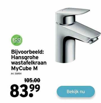Hansgrohe wastafelkraan mycube m