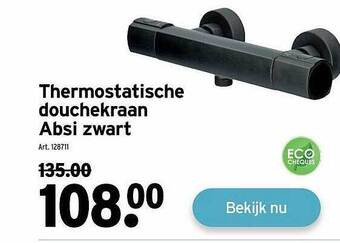 GAMMA Thermostatische douchekraan absi zwart aanbieding