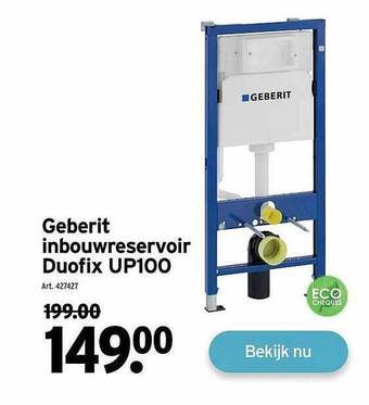 Geberit inbouwreservoir duofix up100