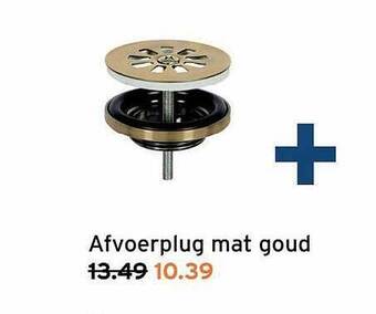 GAMMA Afvoerplug mat goud aanbieding