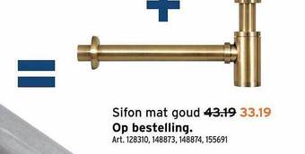 GAMMA Sifon mat goud aanbieding