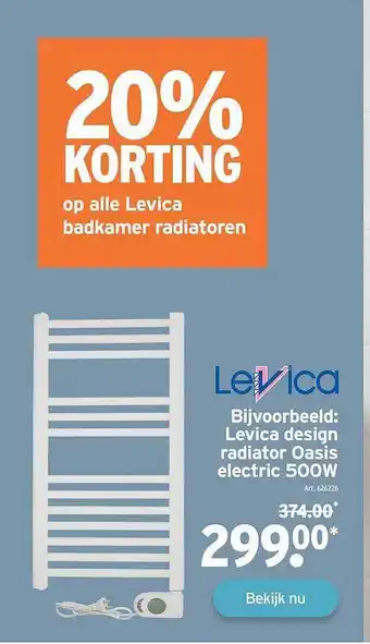 GAMMA Levica badkamer radiatoren aanbieding
