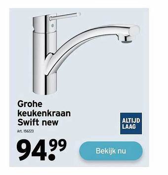 GAMMA Grohe keukenkraan swift new aanbieding