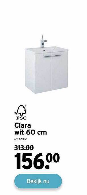 Fsc clara wit 60 cm