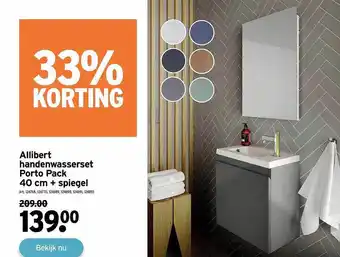 GAMMA Allibert handenwasserset porto pack + spiegel aanbieding