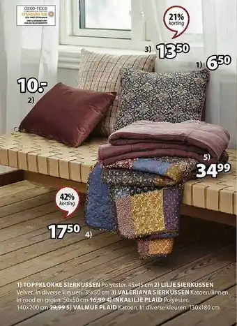 Sierkussen, plaid