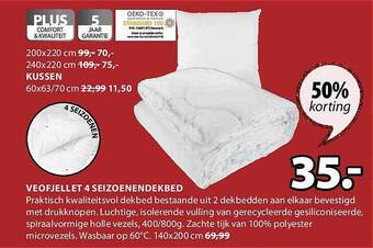 Jysk Veofjellet 4 seizoenendekbed aanbieding
