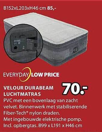 Jysk Velour durabeam luchtmatras aanbieding