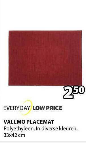 Jysk Vallmo placemat aanbieding