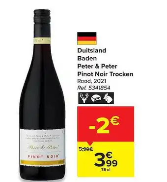 Carrefour Baden peter & peter pinot noir trocken aanbieding