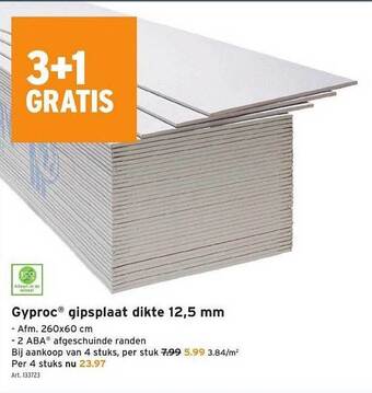 GAMMA Gyproc gipsplaat dikte aanbieding