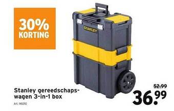 GAMMA Stanley gereedschapswagen 3in1 box aanbieding