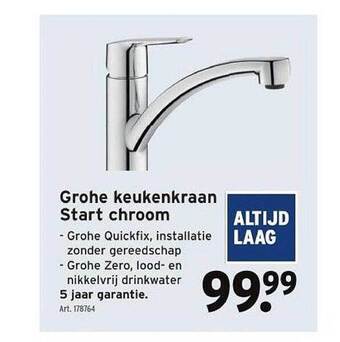 GAMMA Grohe keukenkraan start chroom aanbieding