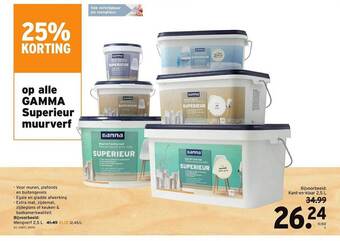 GAMMA Gamma superieur muurverf aanbieding