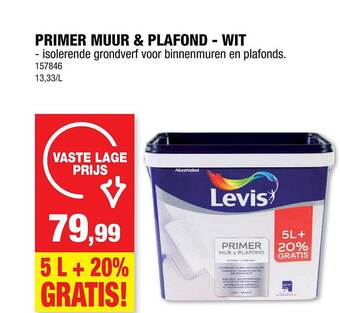 Hubo Primer muur & plafond - wit aanbieding