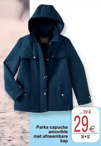 Cora Parka capuche amovible met afneembare kap aanbieding