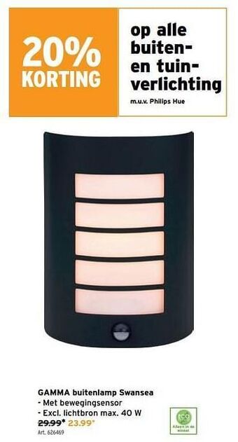 Gamma buitenlamp swansea