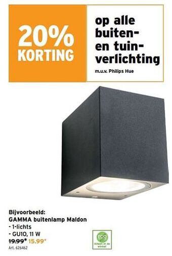 GAMMA Gamma buitenlamp maldon aanbieding