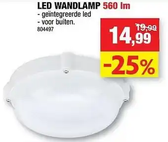 Hubo Led wandlamp 804497 aanbieding