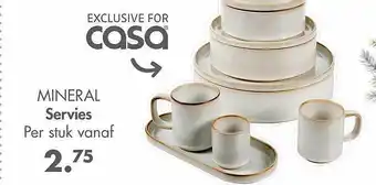 Casa Mineral servies per stuk aanbieding
