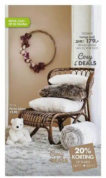 Casa Pola pluche ijsbeer, gomar lounge stoel aanbieding