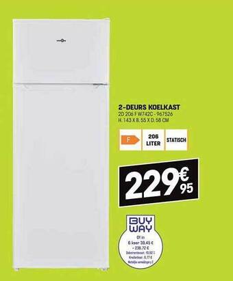 Electro Depot 2-deurs koelkast aanbieding