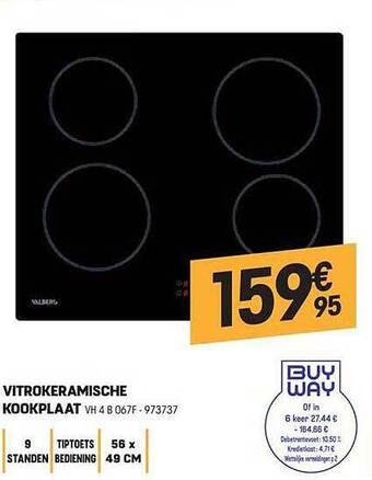 Electro Depot Vitrokeramische kookplaat aanbieding