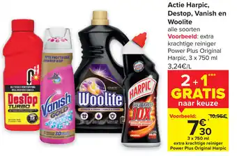 Actie Harpic, Destop, Vanish en Woolite