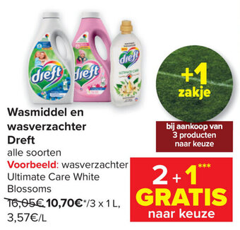 Carrefour Wasmiddel en wasverzachter Dreft aanbieding
