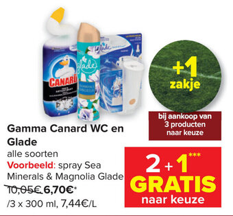Carrefour Gamma Canard WC en Glade aanbieding