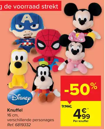 Carrefour Disney Knuffel aanbieding