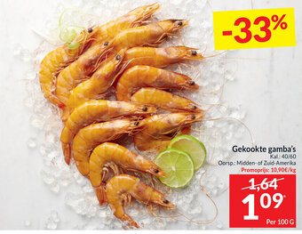 Gekookte Gamba's 100g