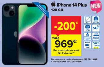 Carrefour iPhone 14 Plus 128 GB aanbieding