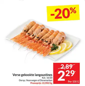Intermarché Verse Gekookte Langoustines 100g aanbieding