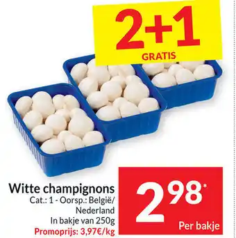 Intermarché Witte Champignons 2+1 Gratis aanbieding