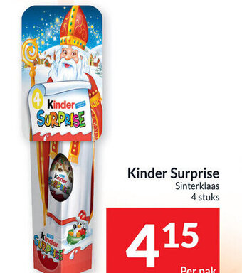Intermarché Kinder Surprise Sinterklaas 4 Stuks aanbieding