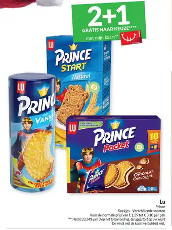 Intermarché Lu Prince Koekjes 2+1 Gratis aanbieding