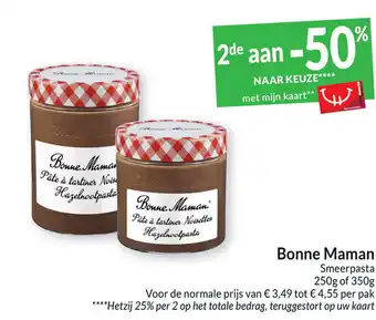 Intermarché Bonne Maman Smeerpasta 250g of 350g aanbieding