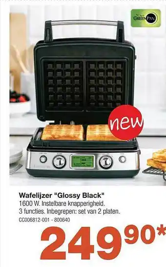 Wafelijzer glossy black