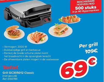 Carrefour Tefal grill aanbieding