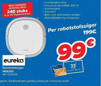 Carrefour Eureka robotstofzuiger aanbieding