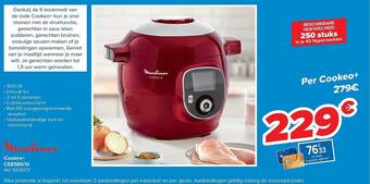 Carrefour Moulinex cookeo+ aanbieding
