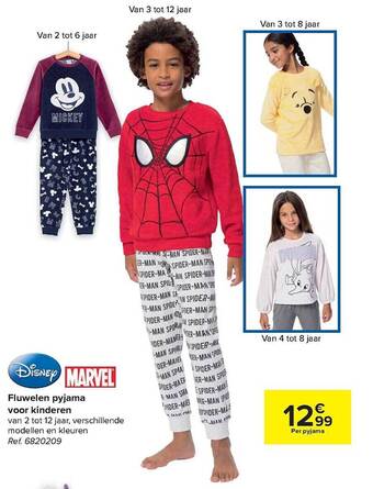 Carrefour Fluwelen pyjama voor kinderen aanbieding