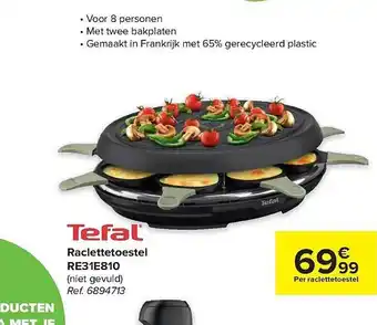 Carrefour Tefal raclettetoestel re31e810 aanbieding