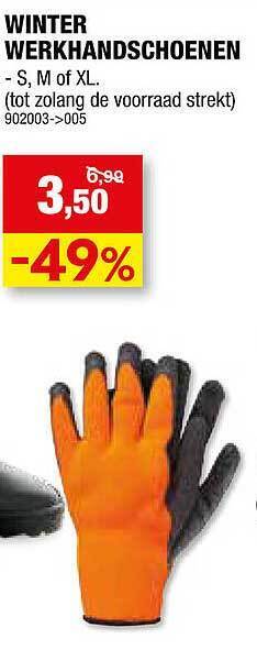 Hubo Winter werkhandschoenen aanbieding