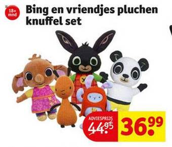 Kruidvat Bing en vriendjes pluchen knuffel set aanbieding
